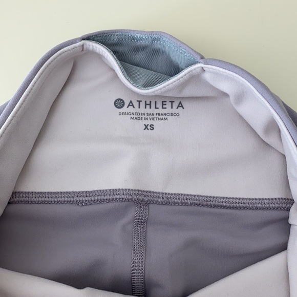 ATHLETA | Elation Asymmetrical 7/8 Tight in Powervita Colorblock Lilac Stone •XS - Picture 8 of 15